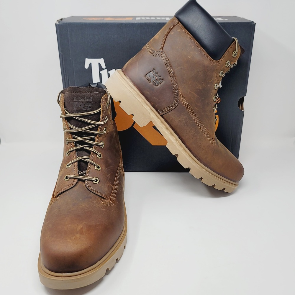Timberland PRO Sawhorse 6in Soft Toe Work Boots Mens 12 Brown TB0A63EQEM4